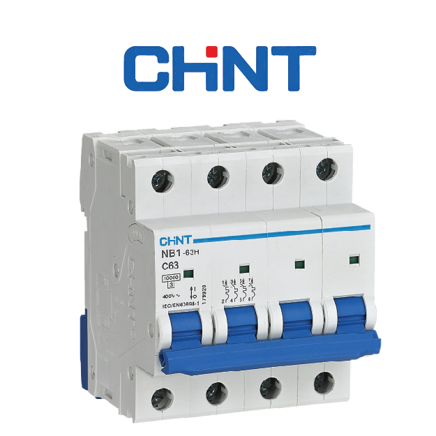 INTERRUPTOR RIEL NB1-63 4P 50A 6KA CHINT
