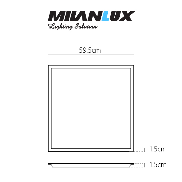 PANEL LED FRAME 60X60 48W NEUTRO MILANLUX - Imagen 2